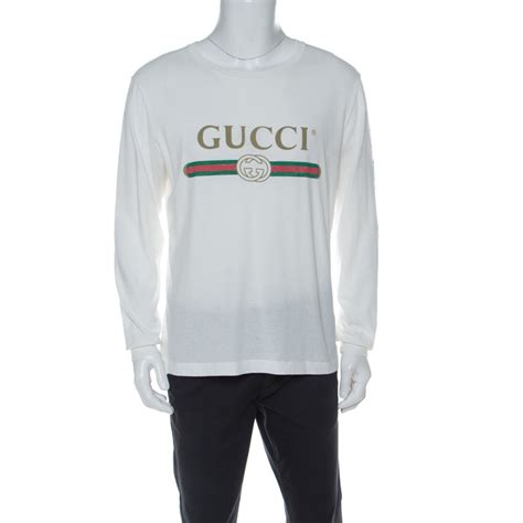 gucci long sleeve t shirts white|xxl Gucci shirts.